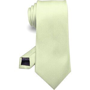 Men's Solid Color Tie Formal Necktie for Gift For Brother Father Ivory